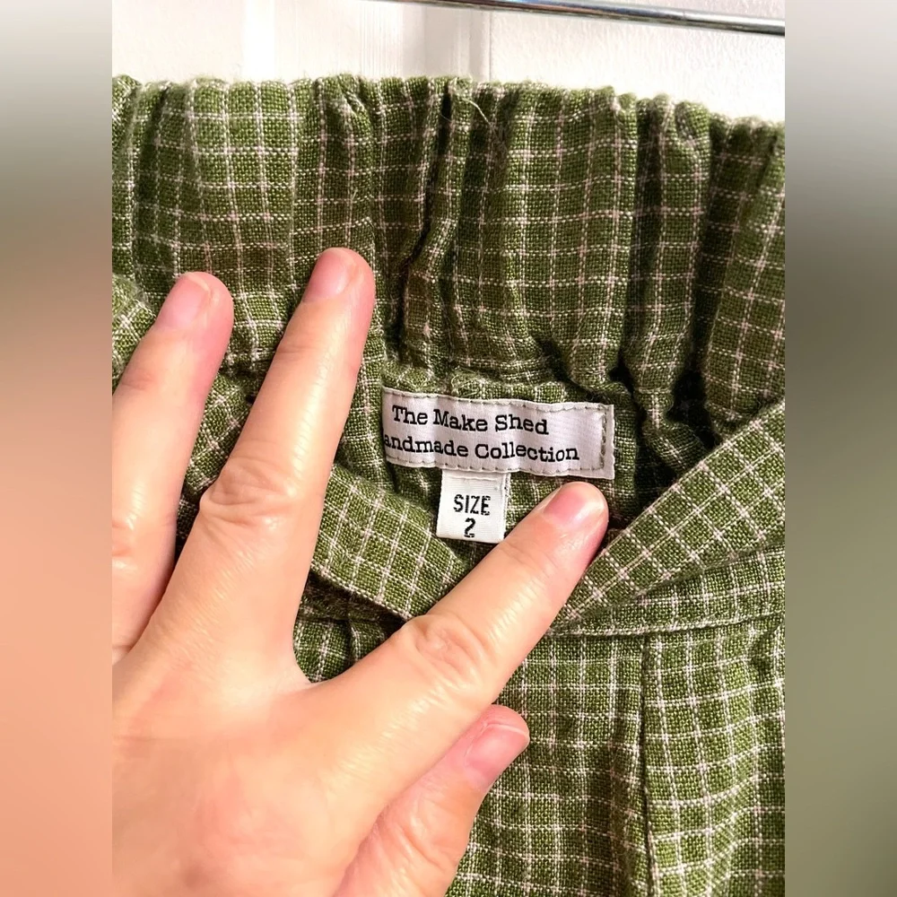 The Make Shed Metamorphosis Linen Trousers in Sage Green - Sustainable Brand - Picture 8 of 12